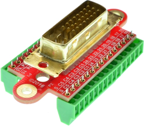 DVI-I Dual Link Male vertical connector Breakout Board Breakout Board